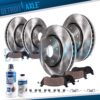 10pc 11.61" Front 11.81" Rear Disc Rotors Brake Pads for Mercedes-Benz E320 E350