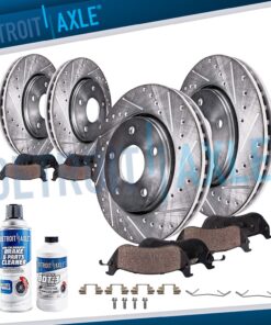 10pc Front Rear Drilled Brake Rotors Brake Pads for 2009-2015 Benz GLK350 GLK250