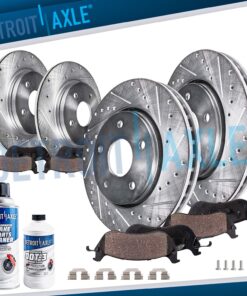 10pc Front Rear Drilled Brake Rotors Brake Pads for Mercedes-Benz GLA250 CLA250