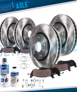 12.99" Front 11.81" Rear Brake Rotor Ceramic Pad for Mercedes Benz S430 S500