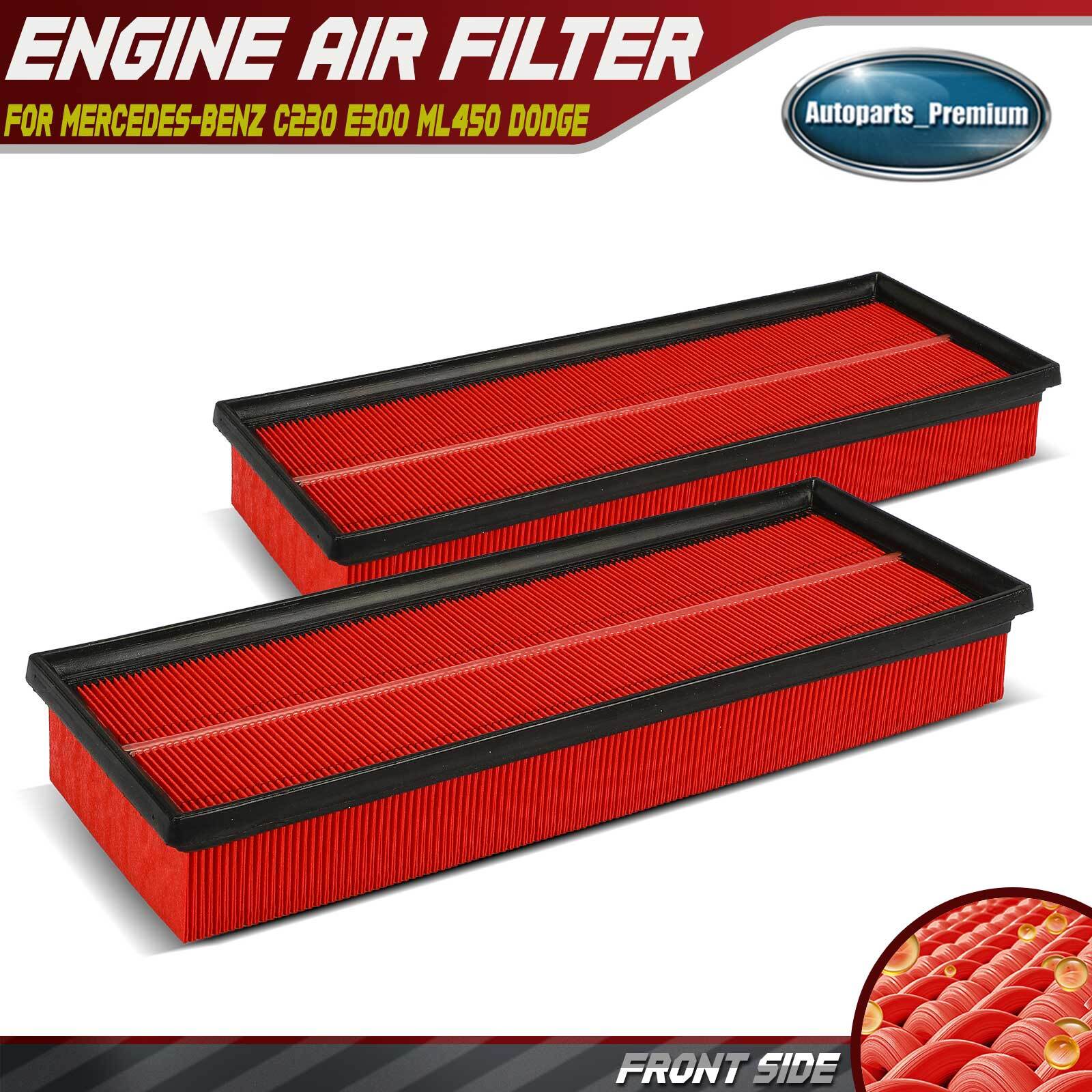 2x High Performance Engine Air Filter for Mercedes-Benz C230 E300 ML450 Dodge