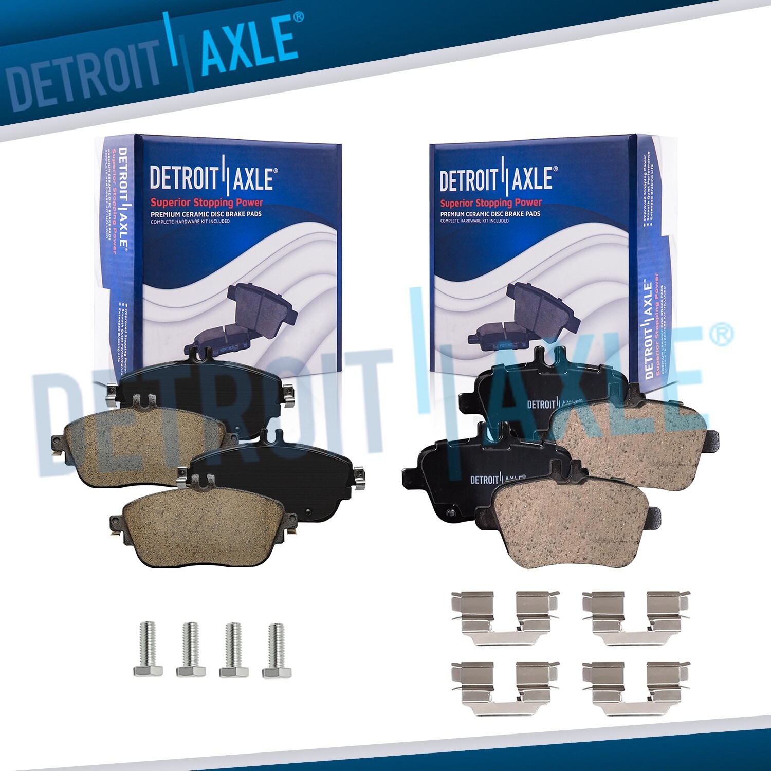 4pc Front & Rear Ceramic Brake Pads for Mercedes-Benz B250e CLA250 GLA250 QX30
