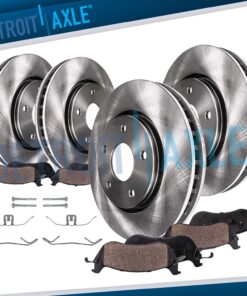 8pc Front Rear Brake Rotors Ceramic Brake Pads Kit for Mercedes-Benz C350 E350