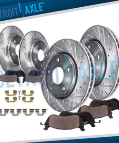 8pc Front Rear Drilled Brake Rotors Brake Pads for 2006-2009 Mercedes-Benz B200