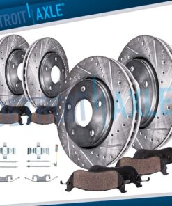 8pc Front Rear Drilled Rotors Brake Pads for Mercedes-Benz CLS500 CLS550 E550