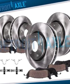 8pc Front Rear Rotors Brake Pads for 2015 - 2018 Mercedes-Benz C300 w/Sport Pkg