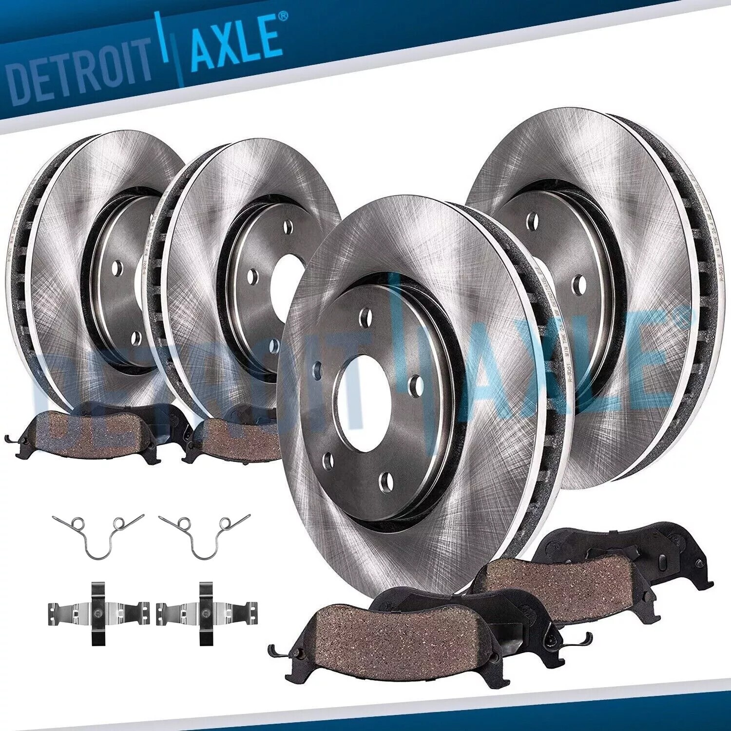 8pc Front Rear Rotors Brake Pads for 2015 - 2018 Mercedes-Benz C300 w/Sport Pkg