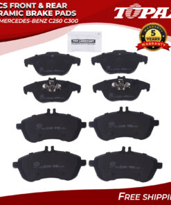 8PCS Front & Rear Ceramic Brake Pads For MERCEDES-BENZ C250 C300 D1340 D1341