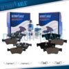 AWD Front and Rear Ceramic Brake Pads Kit for 2006-2009 Mercedes-Benz E350 E550