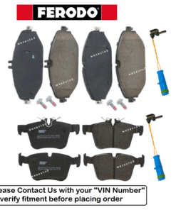 Front Brake Pad & Rear Brake Pad +Sensor OEM for Mercedes C300 15-18 (Non Sport)