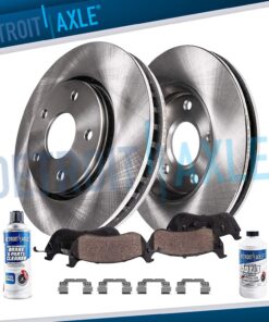 Front Disc Rotors + Ceramic Brake Pads for Mercedes-Benz C2300 C300 SLK250 C250