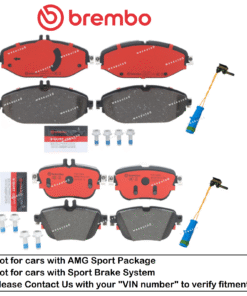 Front & Rear Brake Pad OES Ceramic +Sensor for Mercedes E300 17-19 (Non Sport)
