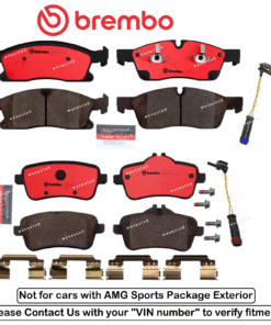 Front Rear Brake Pad OES Ceramic +Sensor for Mercedes GL350 GL450 GLS450 NonSprt