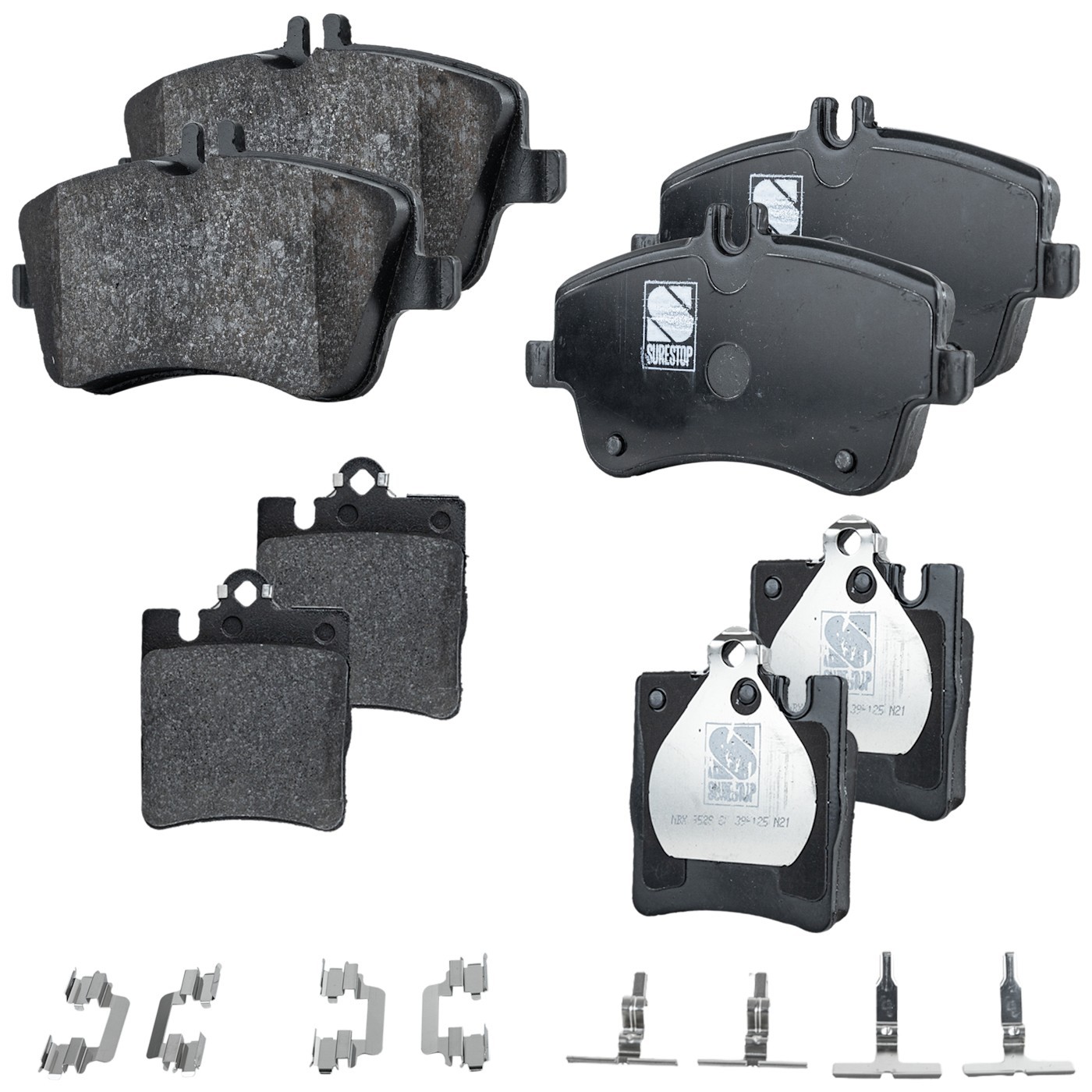 Front & Rear Brake Pads Set for MB Mercedes CLK Class C Mercedes-Benz CLK350