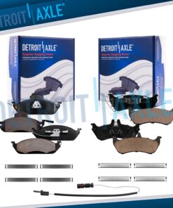 Front & Rear Ceramic Brake Pads w/Hardware for Mercedes Benz ML320 ML350 ML430