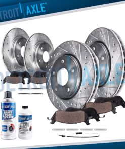 Front Rear DRILLED Rotors Brake Pads for 1998-03 Mercedes-Benz ML320 03-05 ML350