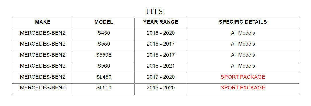 OE Front & Rear Brake Pad Sets w/Sensors For 14-17 Mercedes S450 S550 S550e S560
