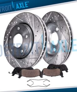 Rear VENTED Brake Rotors Brake Pads for Mercedes-Benz C300 C350 E350 C250 E550